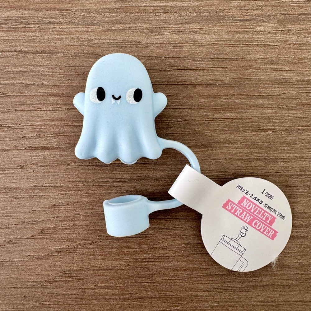 Ghost Halloween straw topper